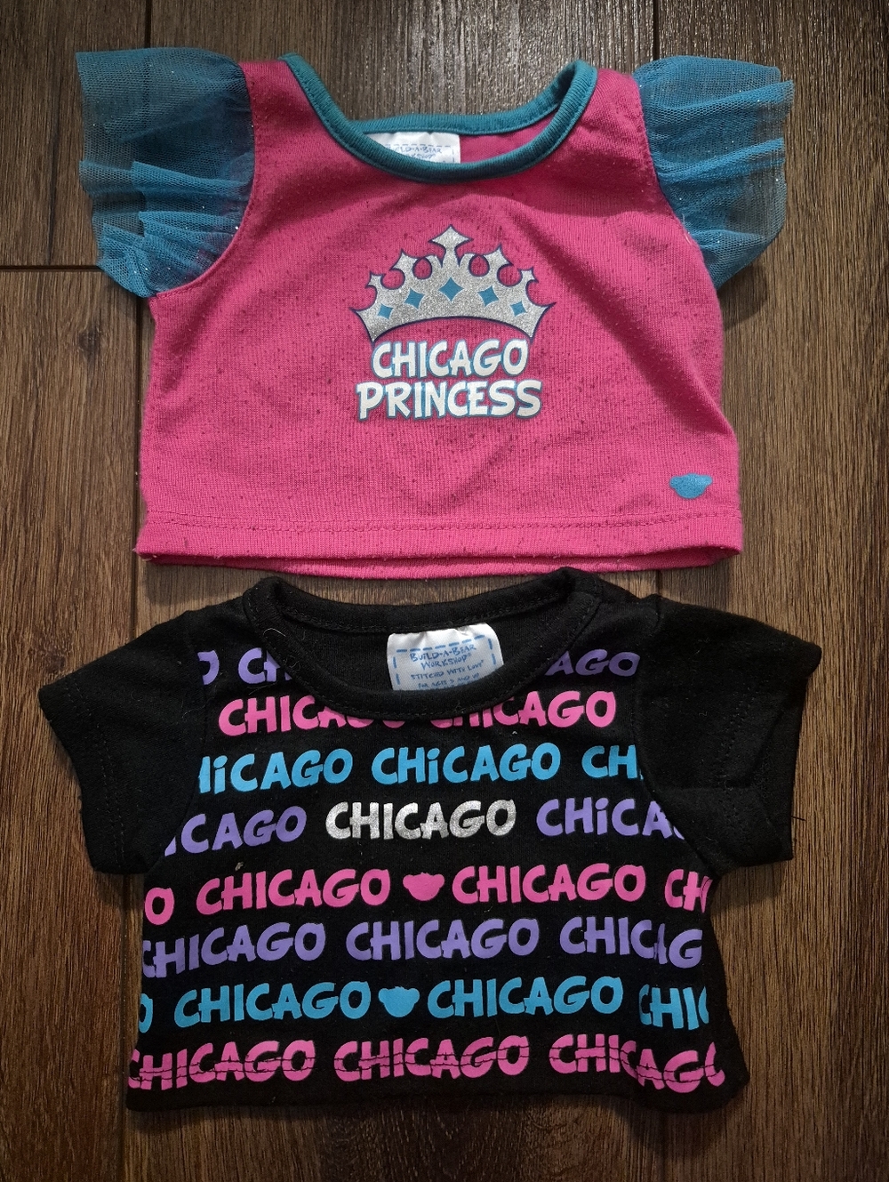 Build A Bear (2) Chicago Princess Chicago Themed Shirts